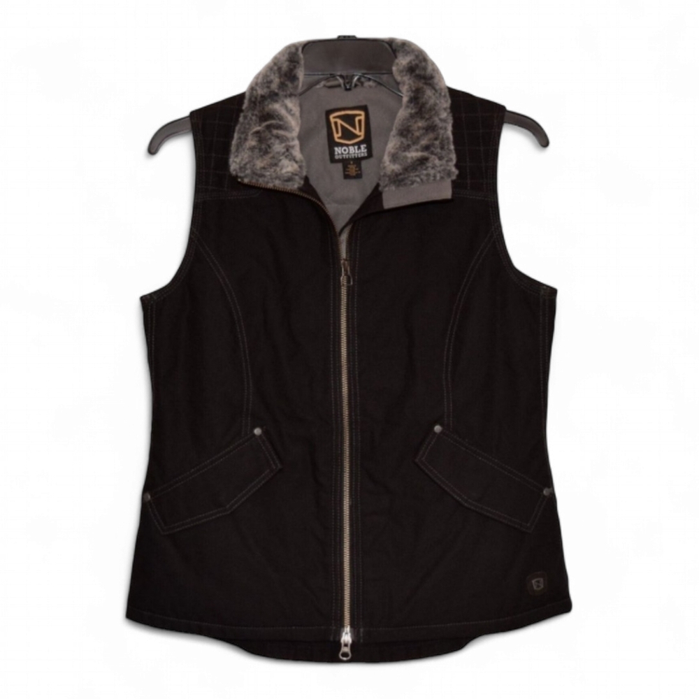 Noble Outfitterszip-up Vest, soft Faux Fur Collar, 3 deep pockets